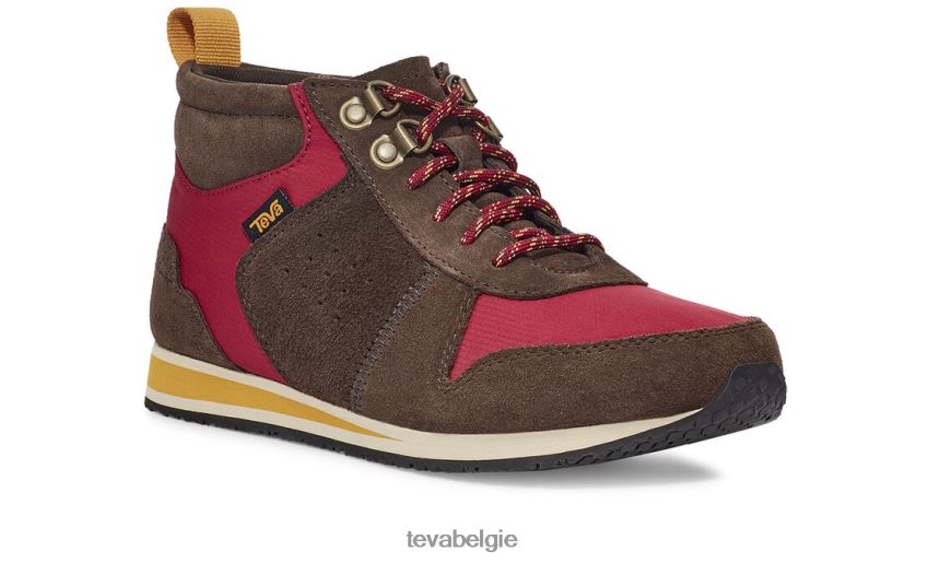 hoge zijde '84 midden Teva P80FL0302 schoenen bruin-Perzisch rood