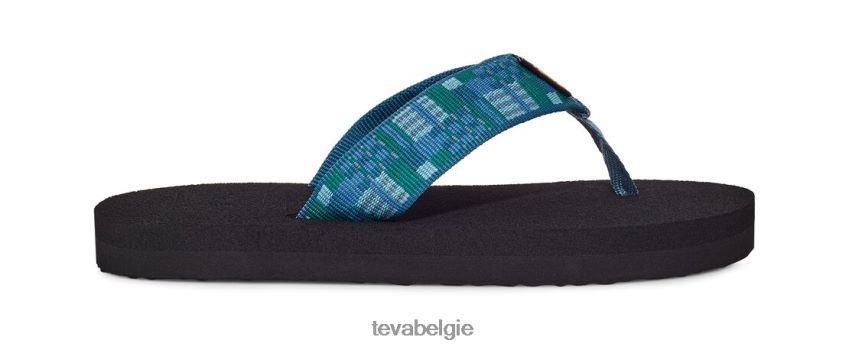 pap ii Teva P80FL0242 schoenen zomer patchwork blauw koraal - Klik op de afbeelding om het venster te sluiten