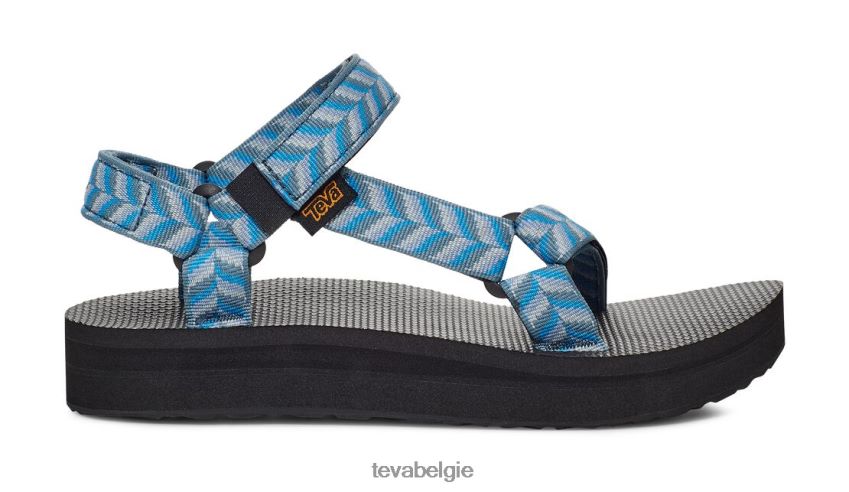 middenvorm universeel Teva P80FL0394 schoenen retro geometrisch blauw