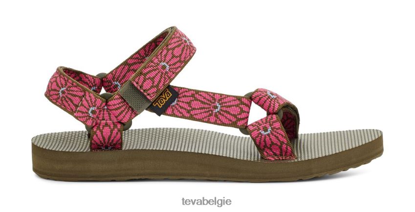 origineel universeel Teva P80FL091 schoenen bloemenweefgetouw donker olijf fuchsia