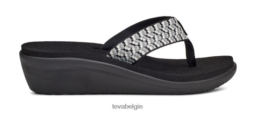 voya wig Teva P80FL0236 schoenen verf sporen zwart-wit