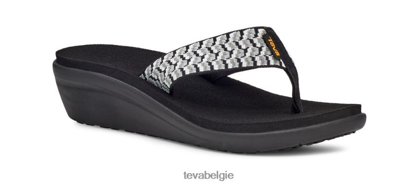 voya wig Teva P80FL0236 schoenen verf sporen zwart-wit